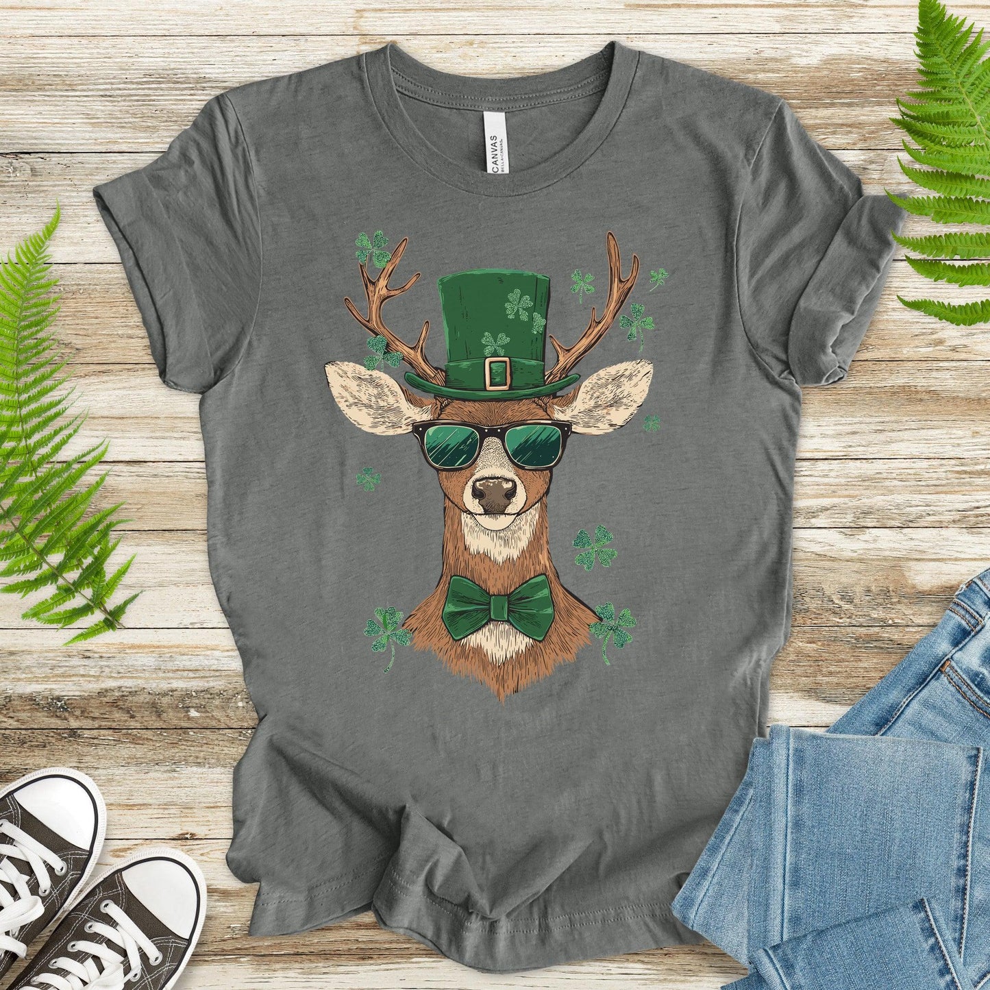 Lucky Stag: St. Patrick’s Day Deer T-Shirt - TShirtree