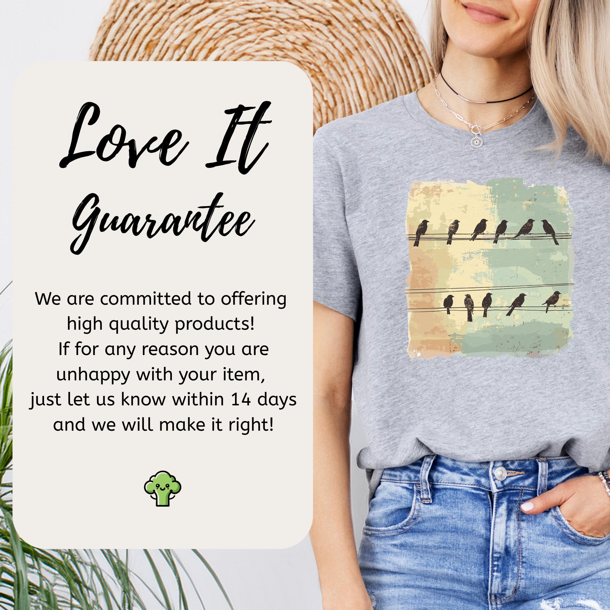 Birds on a Wire: Retro Vibes T-Shirt