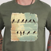 Birds on a Wire: Retro Vibes T-Shirt