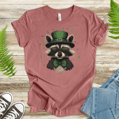 Shamrock Bandit: St. Patrick’s Day Raccoon T-Shirt - TShirtree