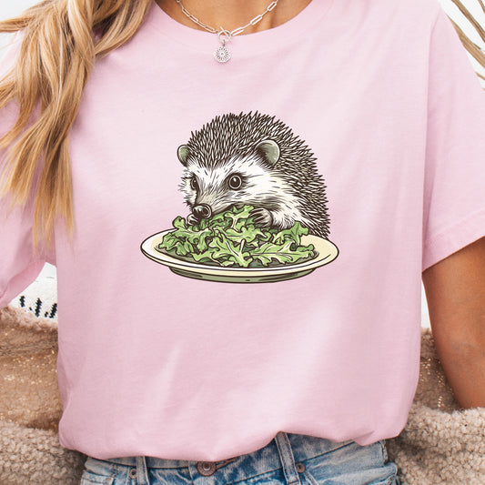 Hedgehog Eating Salad T-Shirt