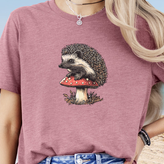 Hedgehog on Mushroom T-Shirt
