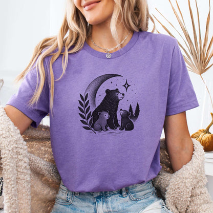 Mother Bear & Cubs Moonlight T-Shirt