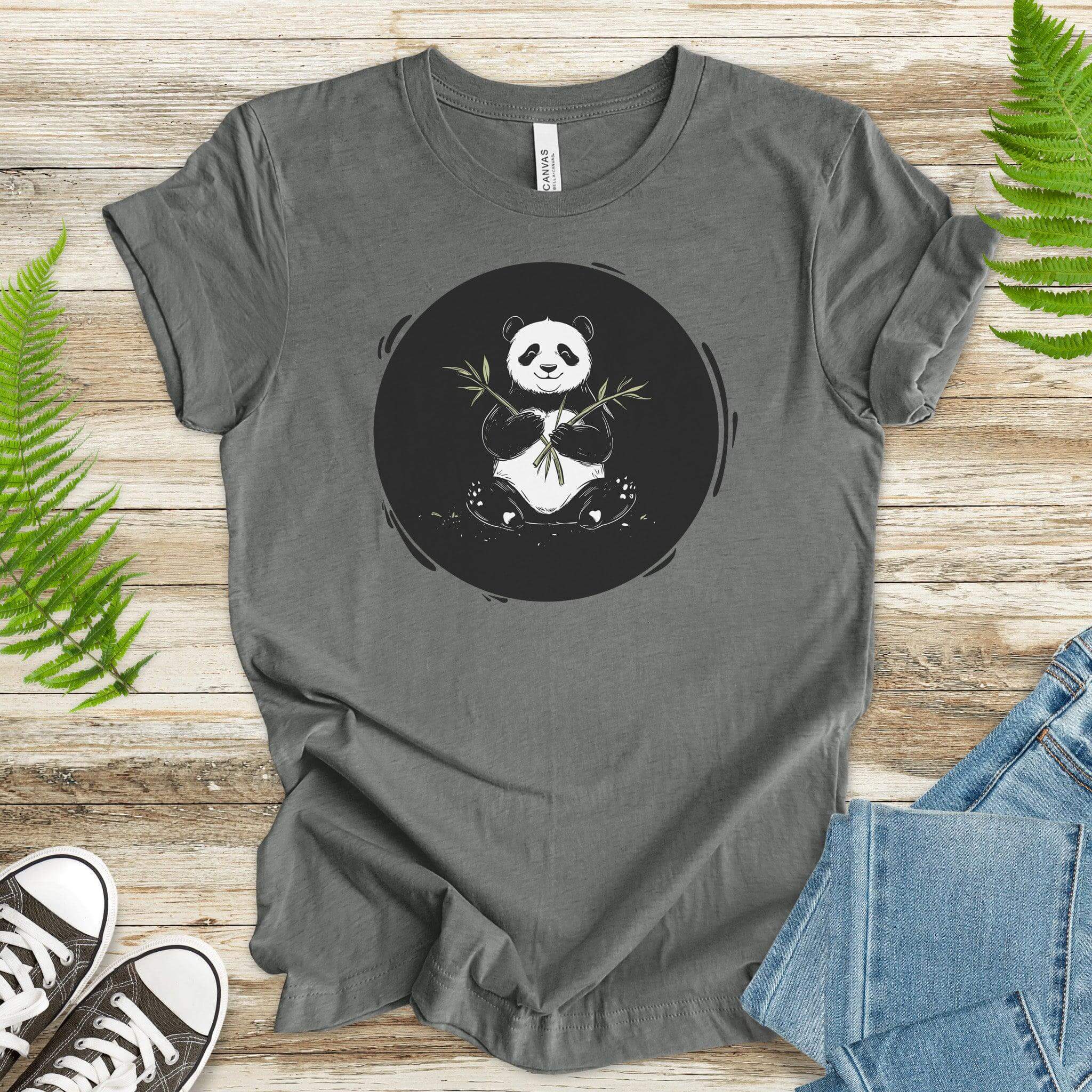 Panda with Bamboo T-Shirt - TShirtree