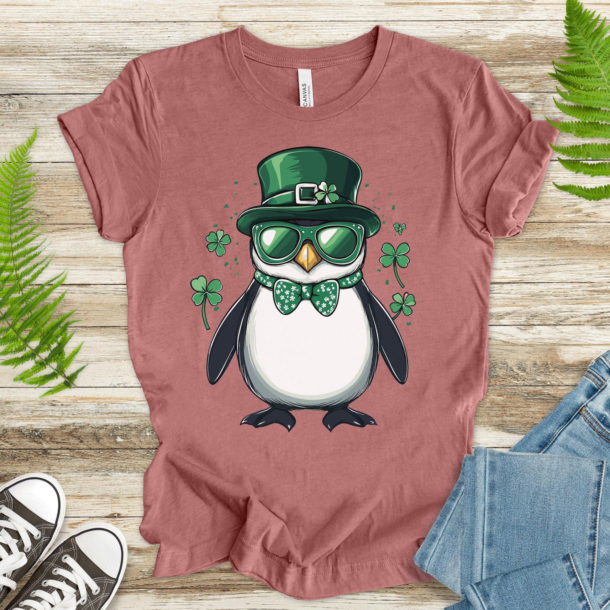 Penguin Party: St. Patrick’s Day Waddle T-Shirt - TShirtree