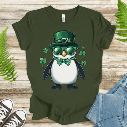 Penguin Party: St. Patrick’s Day Waddle T-Shirt - TShirtree