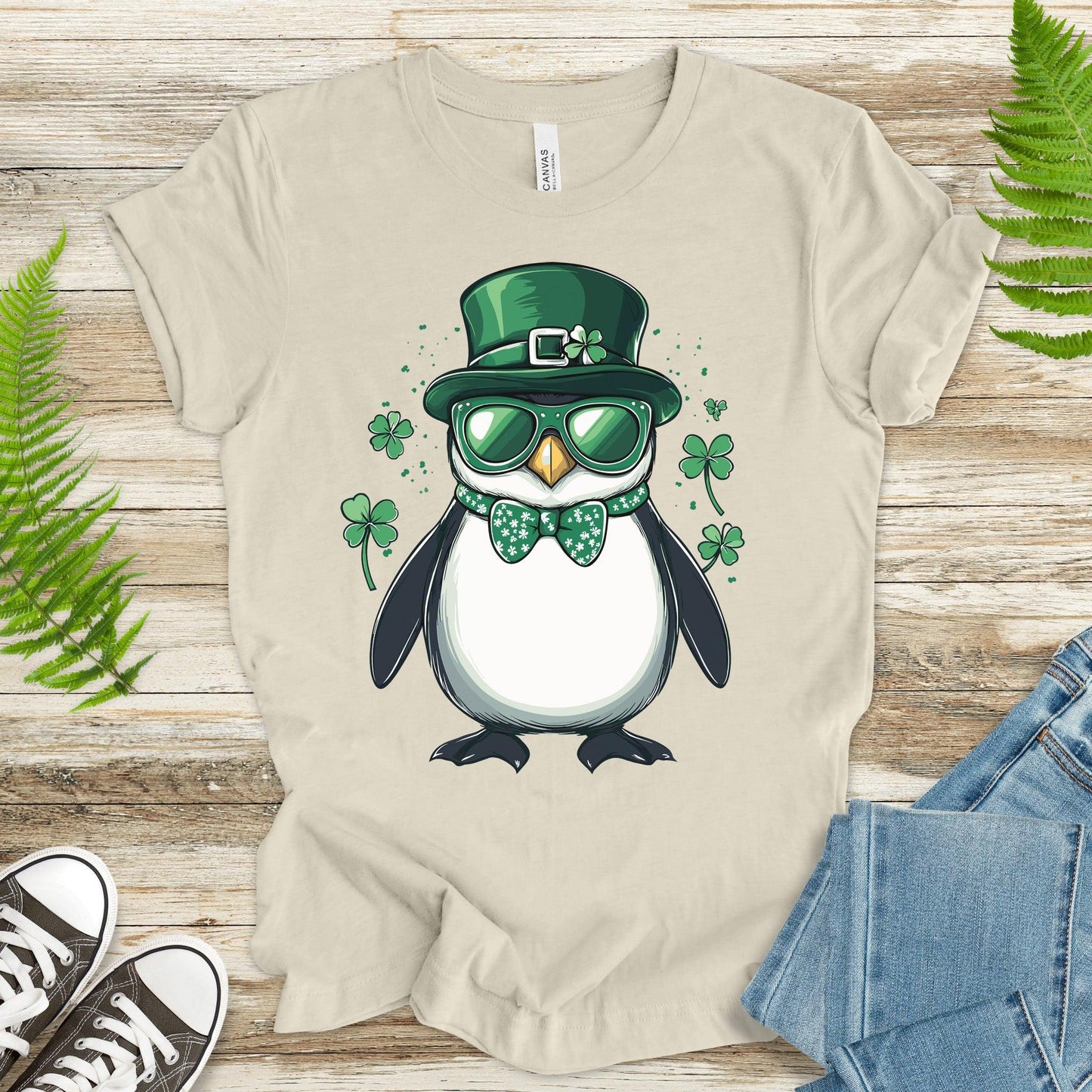 Penguin Party: St. Patrick’s Day Waddle T-Shirt - TShirtree