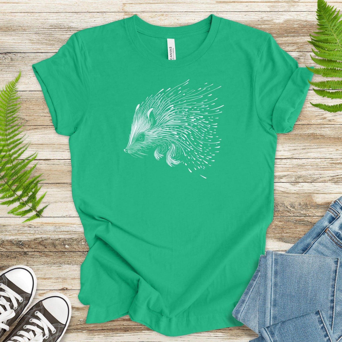 Porcupine T-Shirt – Unique Wildlife Illustration - TShirtree