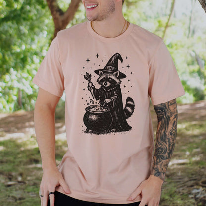 Raccoon Witch Cooking Magic T-Shirt
