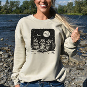 Raccoon Campfire Sweatshirt – Funny Trash Panda Camping Crew Sweatshirt