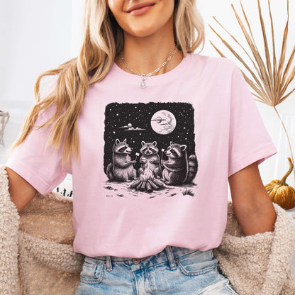 Raccoon Campfire Party T-Shirt