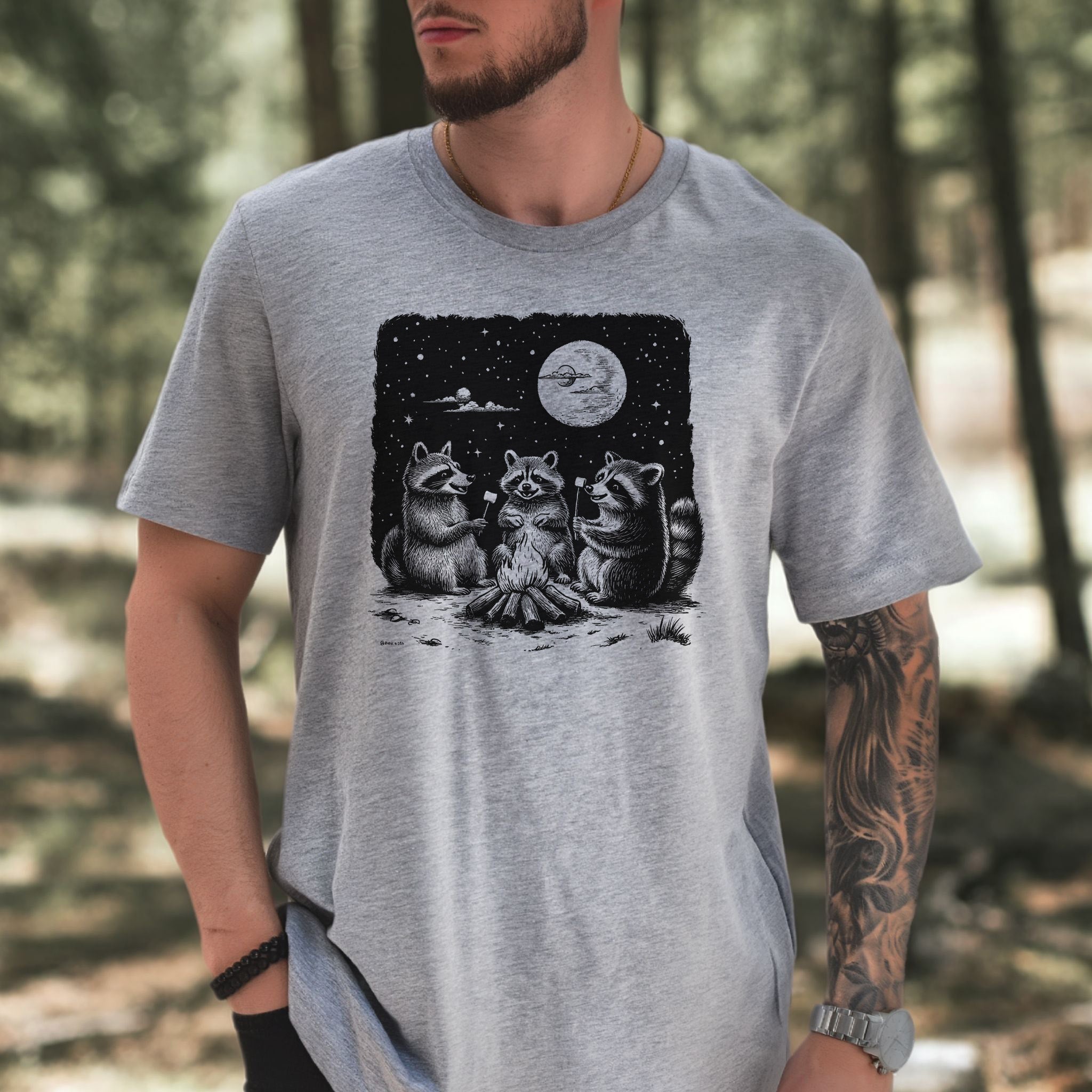 Raccoon Campfire Party T-Shirt