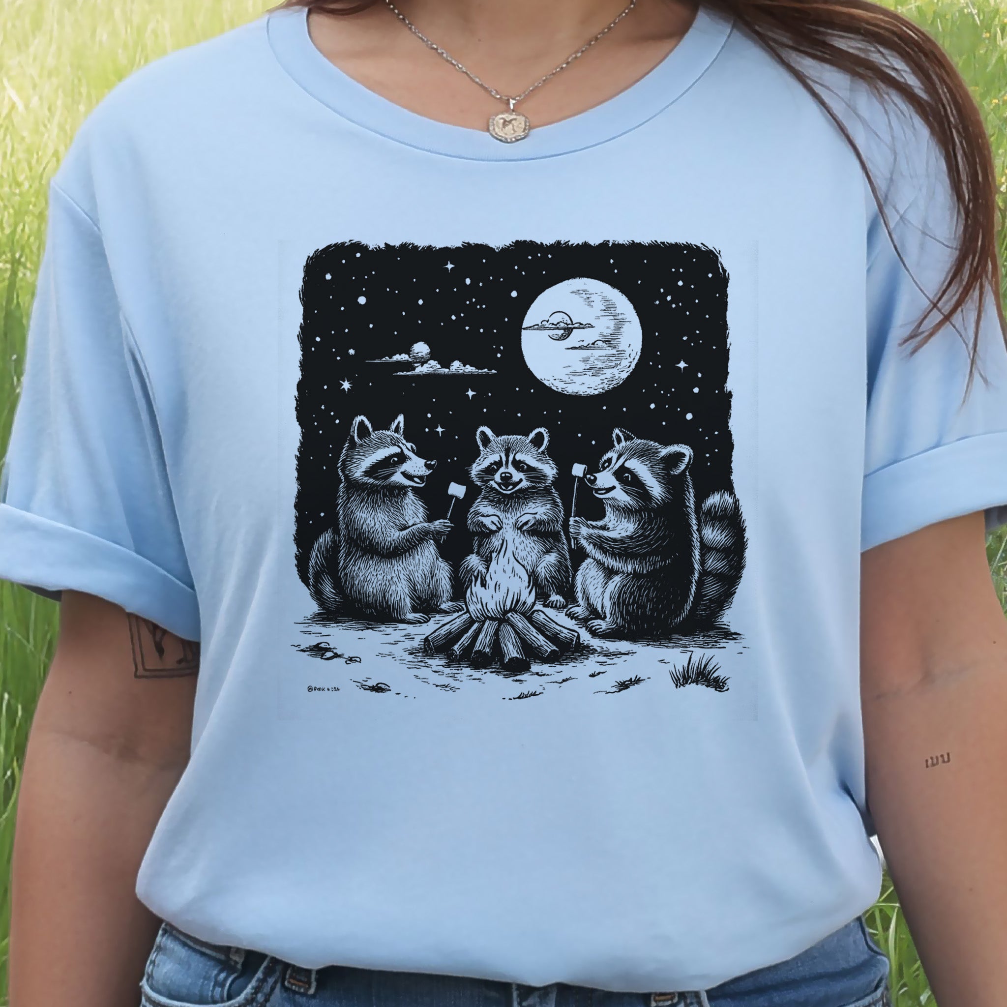 Raccoon Campfire Party T-Shirt