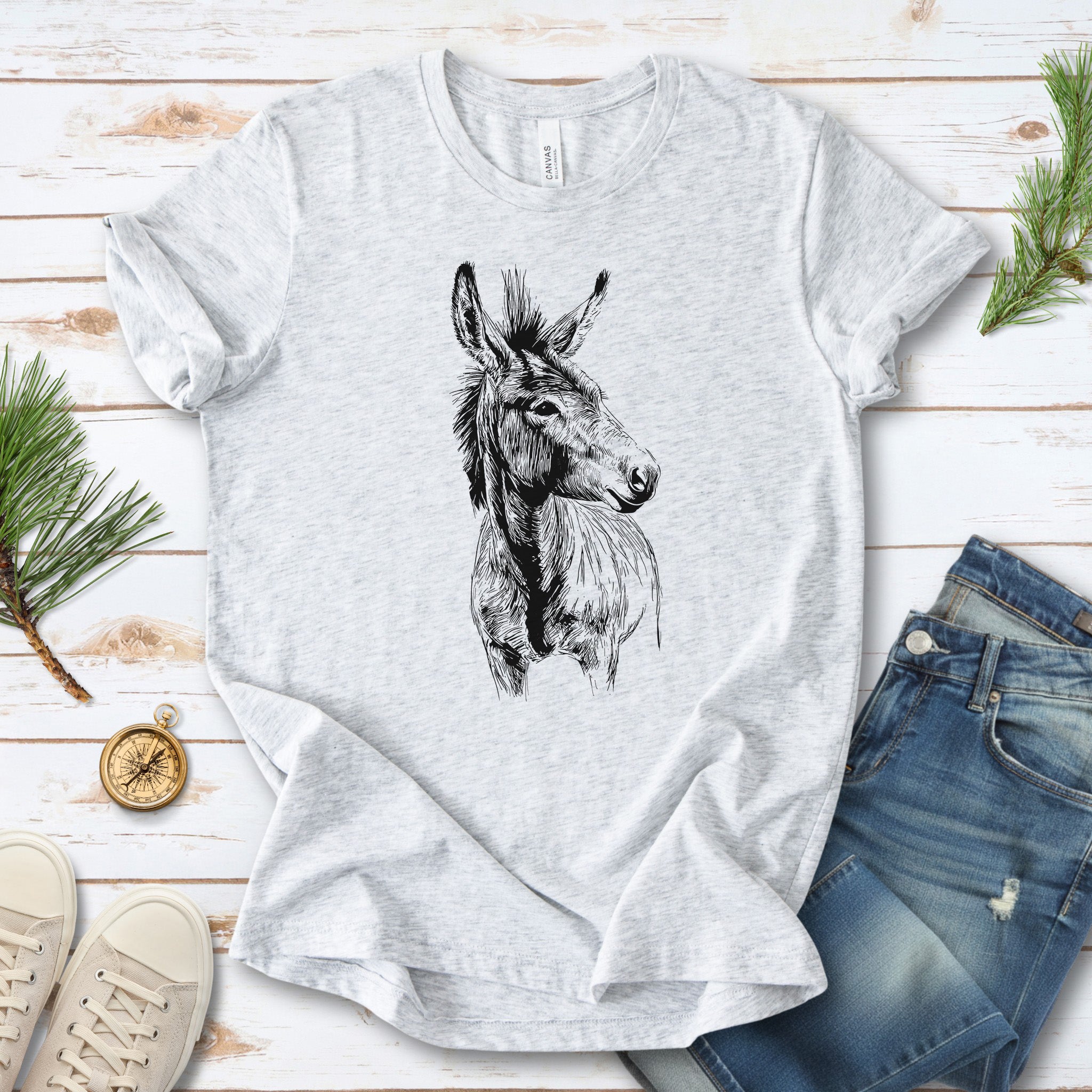 Loving Donkey Sketch T-Shirt