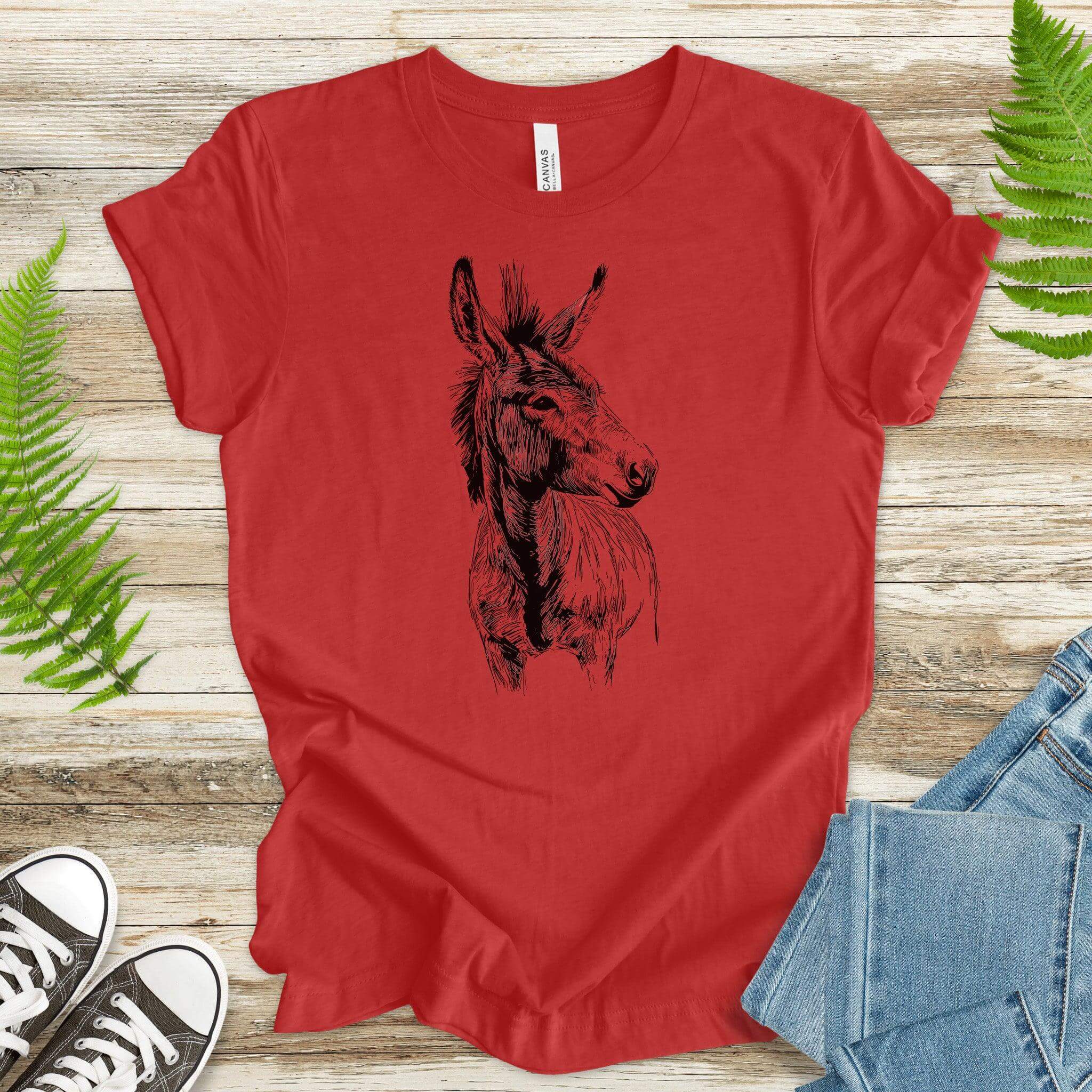 Loving Donkey Sketch T-Shirt - TShirtree