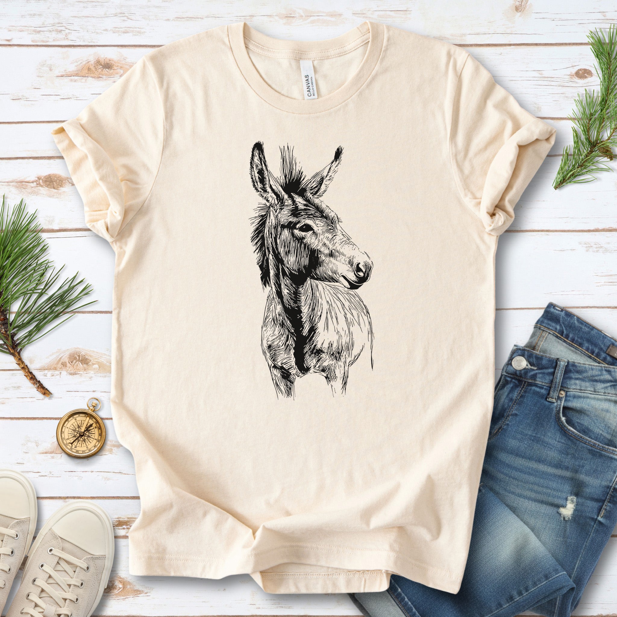Loving Donkey Sketch T-Shirt