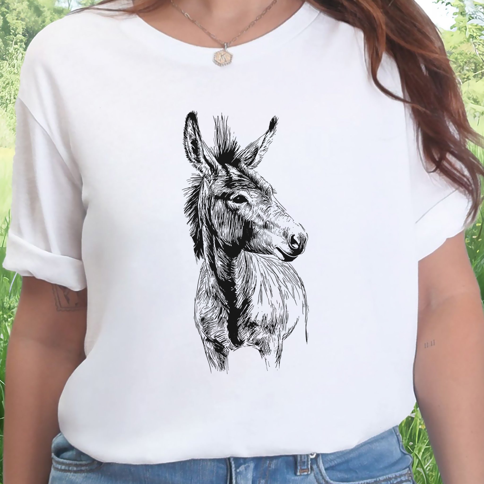 Loving Donkey Sketch T-Shirt