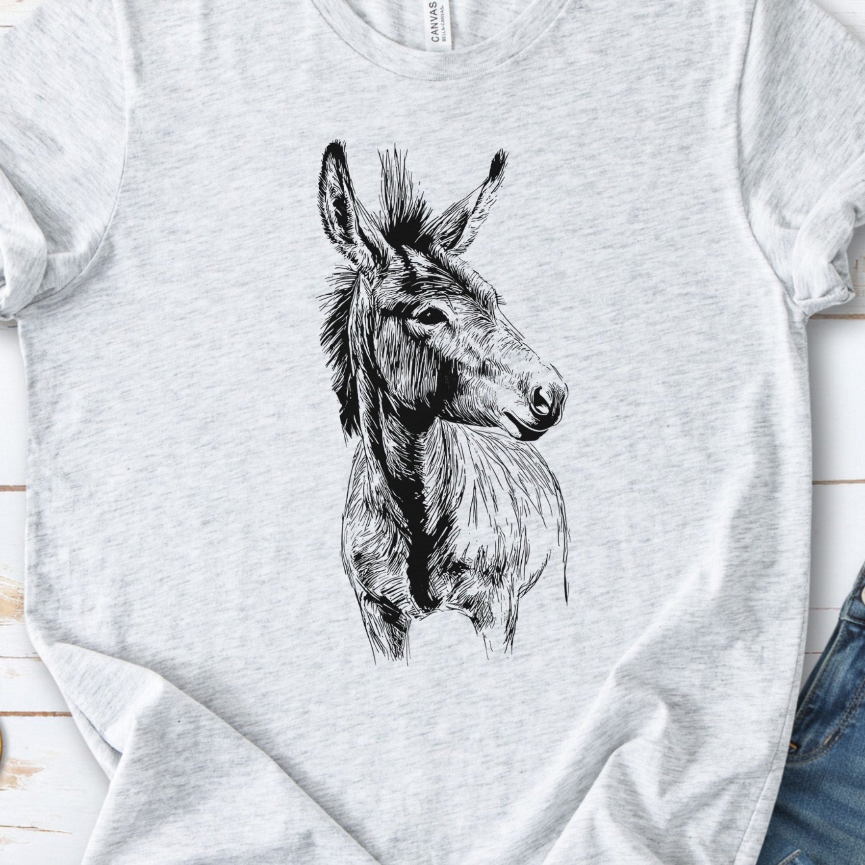 Loving Donkey Sketch T-Shirt