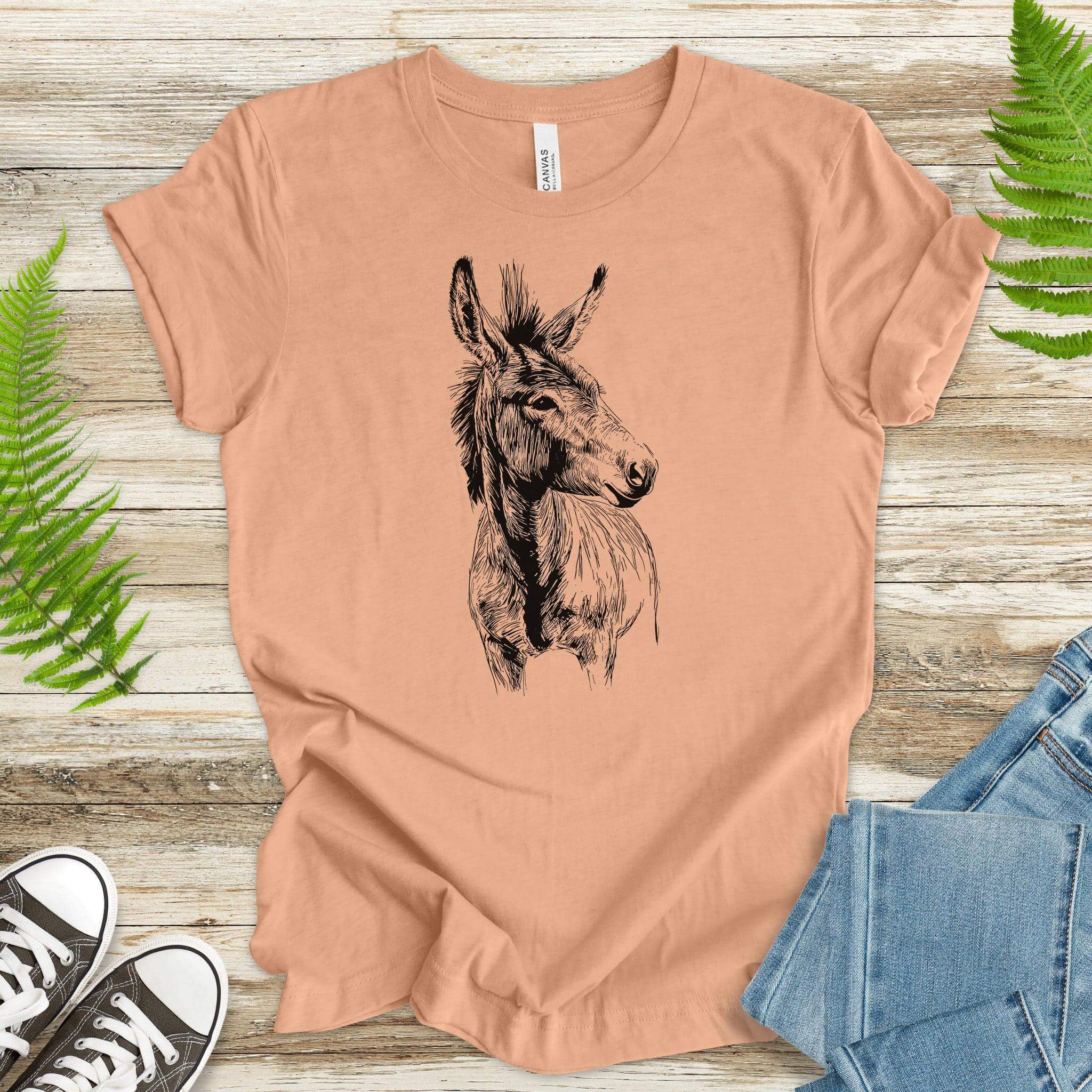 Loving Donkey Sketch T-Shirt - TShirtree