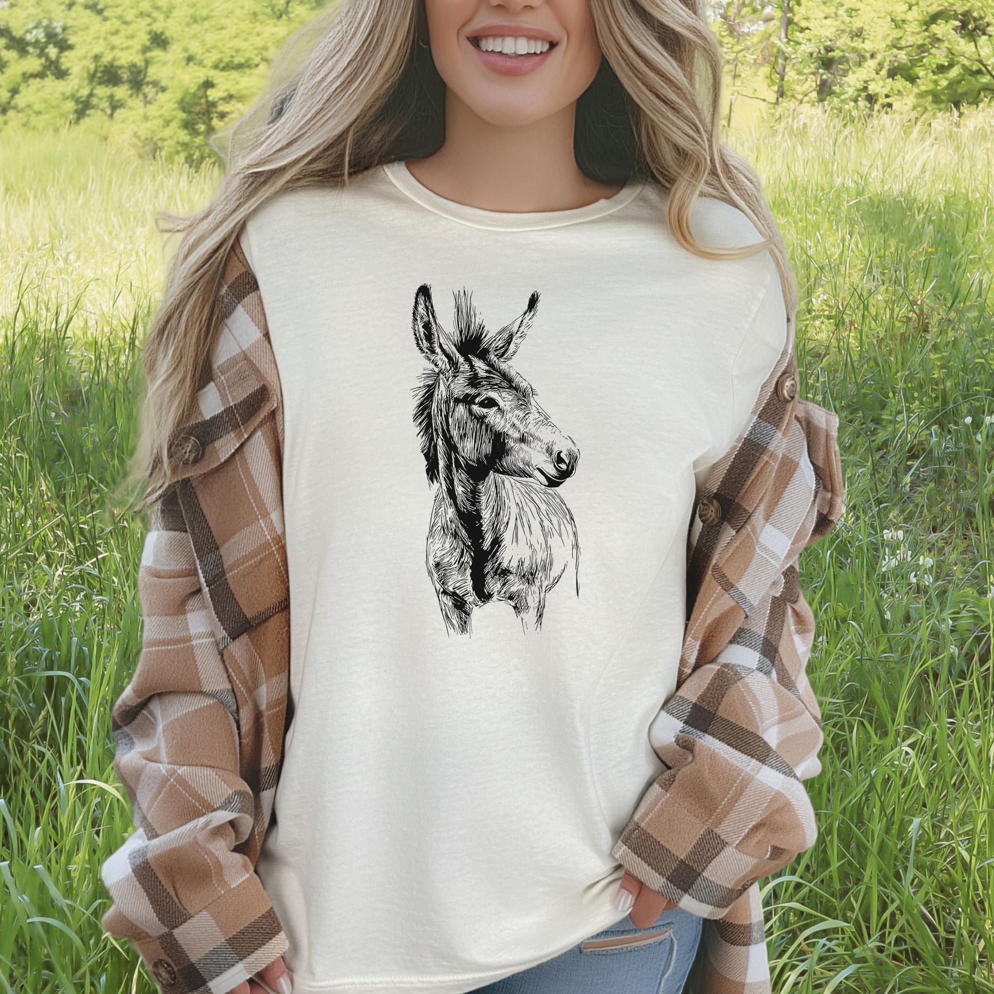 Loving Donkey Sketch T-Shirt