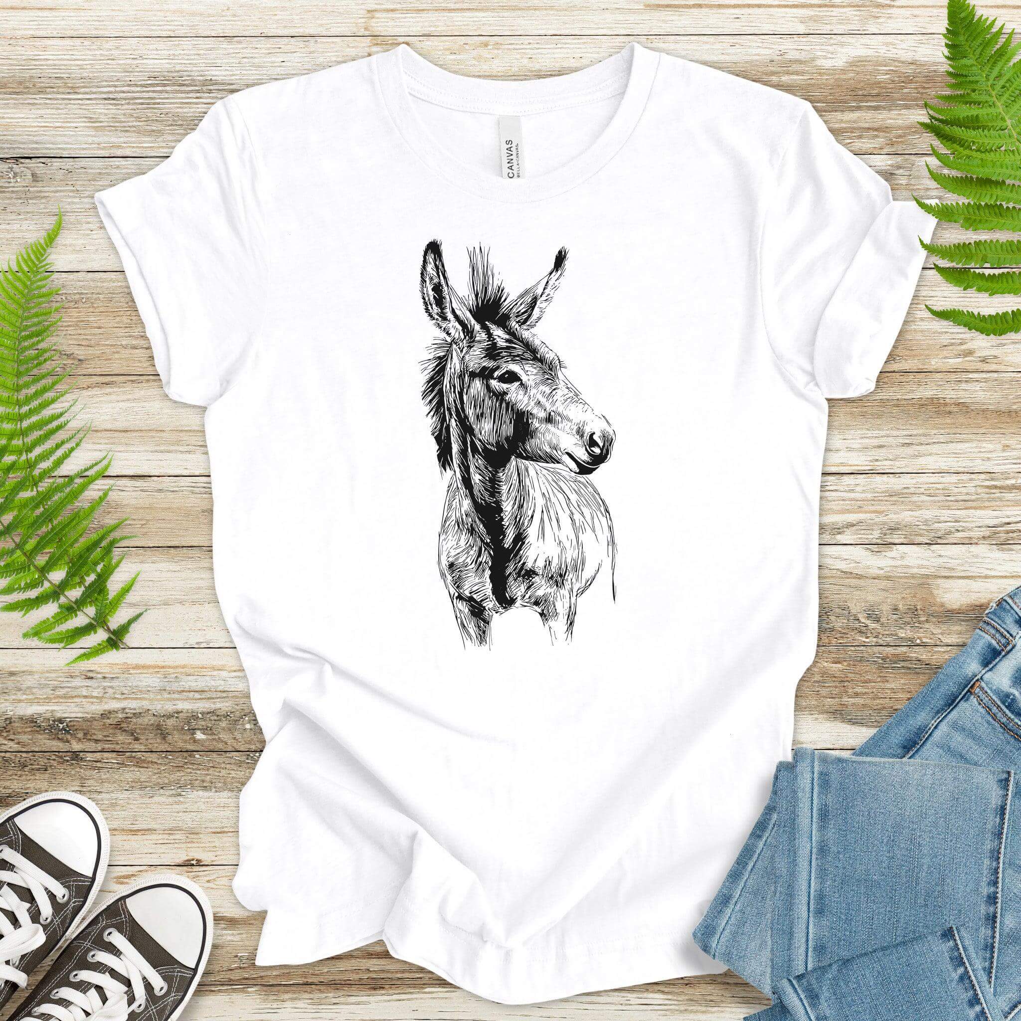 Loving Donkey Sketch T-Shirt - TShirtree