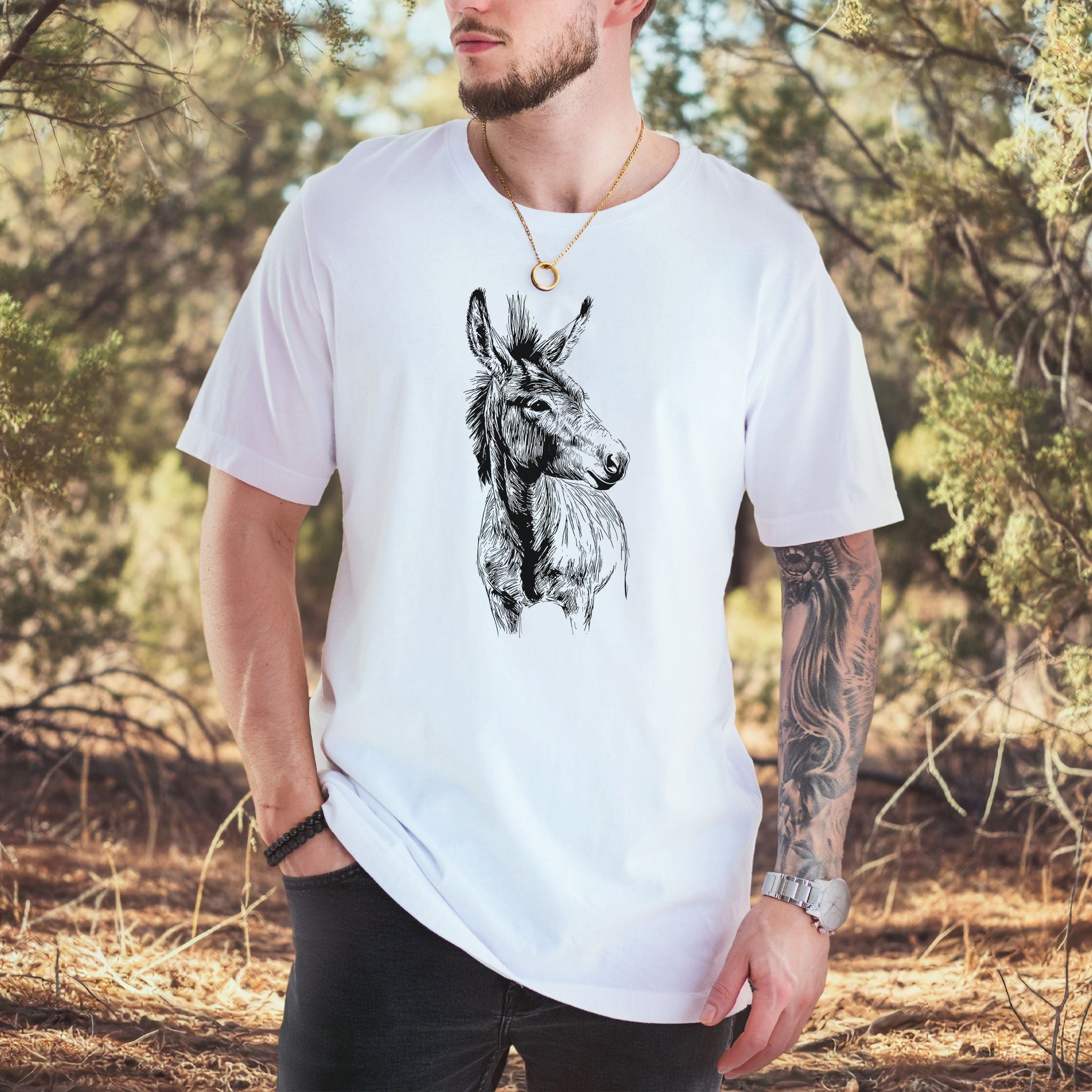 Loving Donkey Sketch T-Shirt