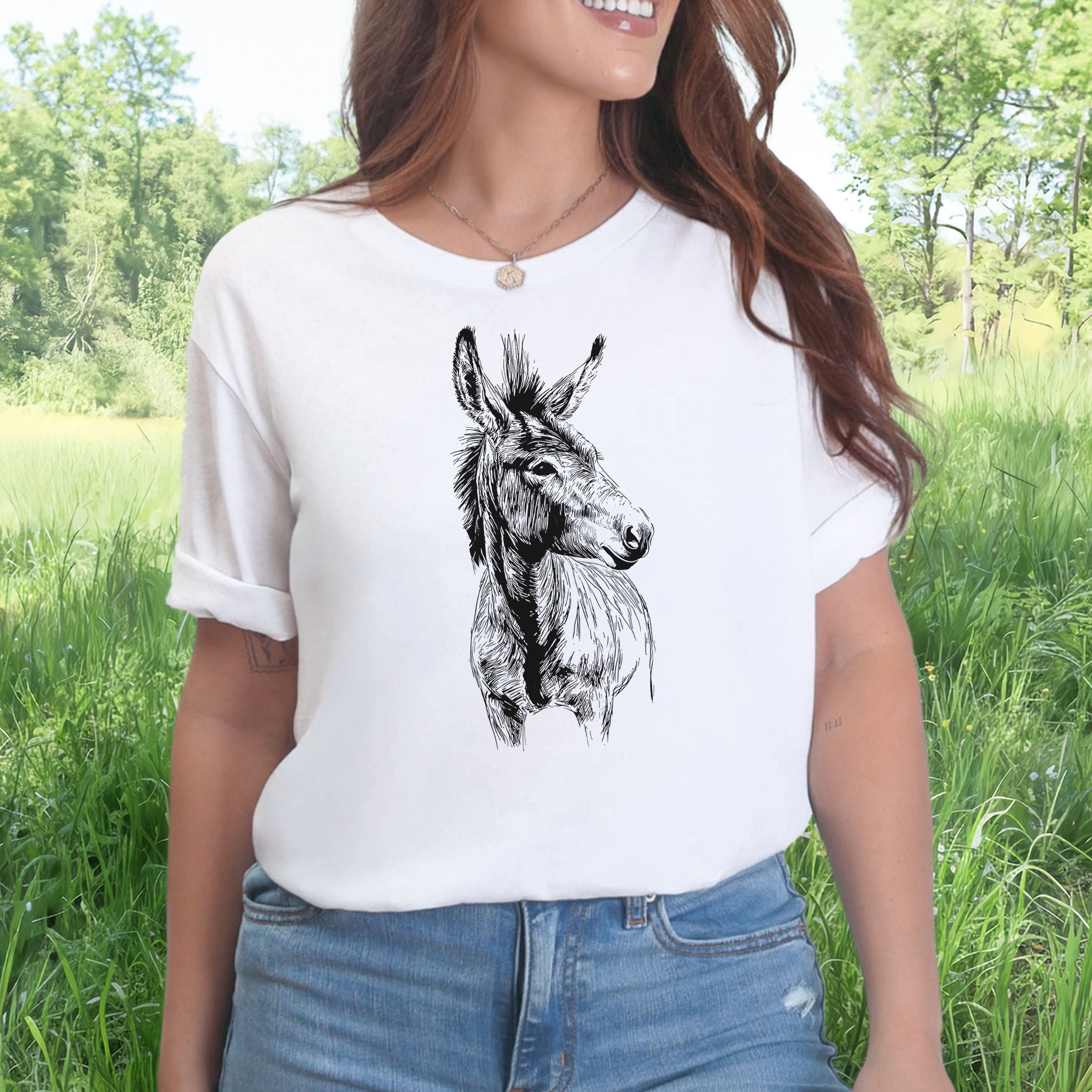 Loving Donkey Sketch T-Shirt