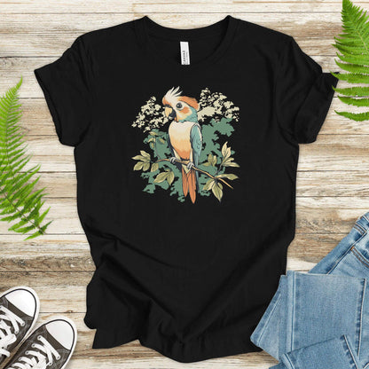Vibrant Perch: Colorful Parrot T-Shirt - TShirtree