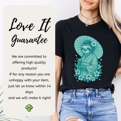 Elegant Sloth Geisha Japanese Style T-Shirt