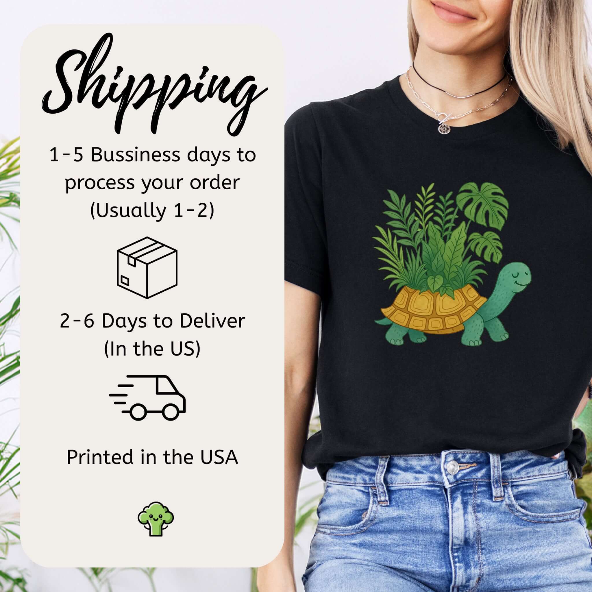 Jungle Tortoise Plant Lover T-Shirt