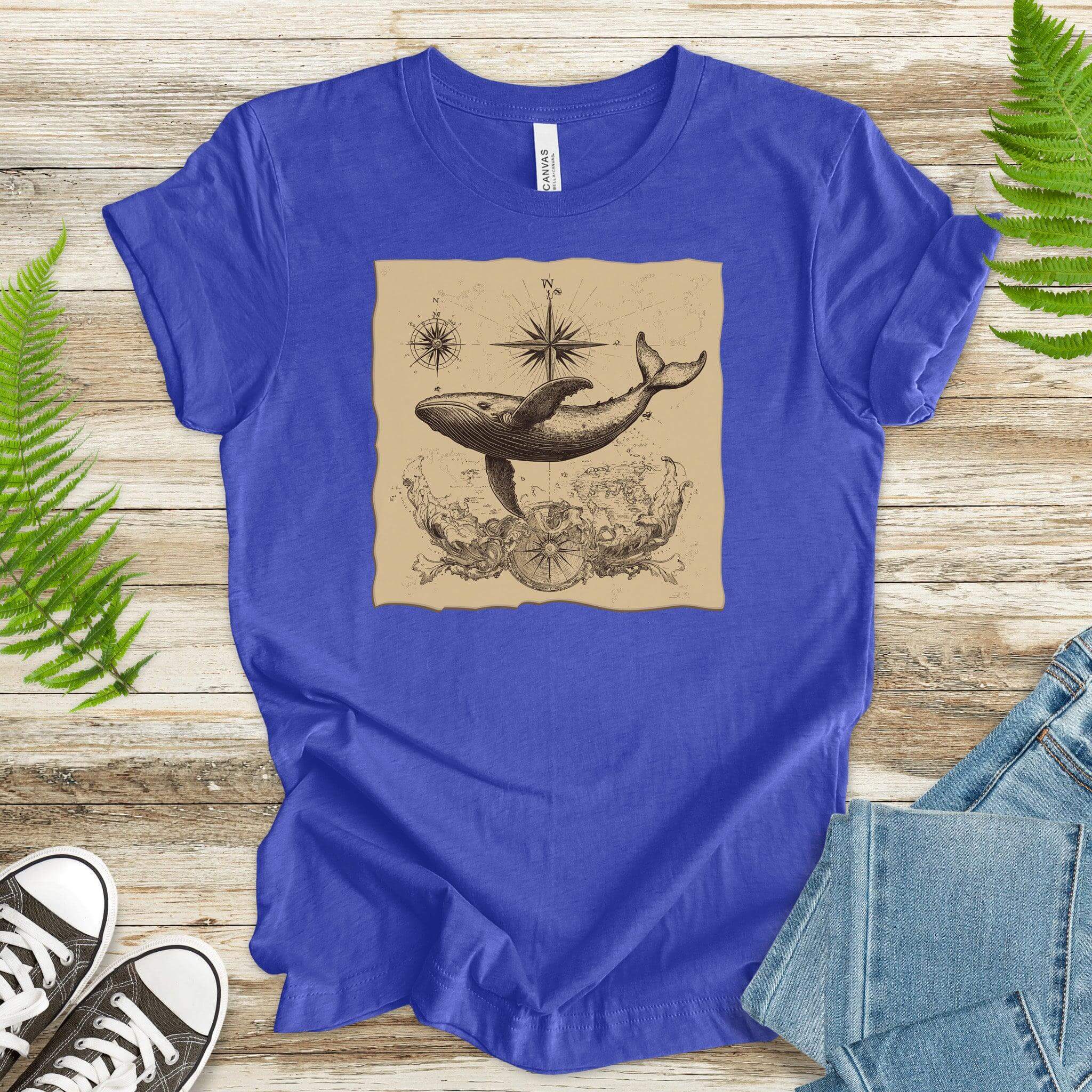 Vintage Map Whale T-Shirt - TShirtree
