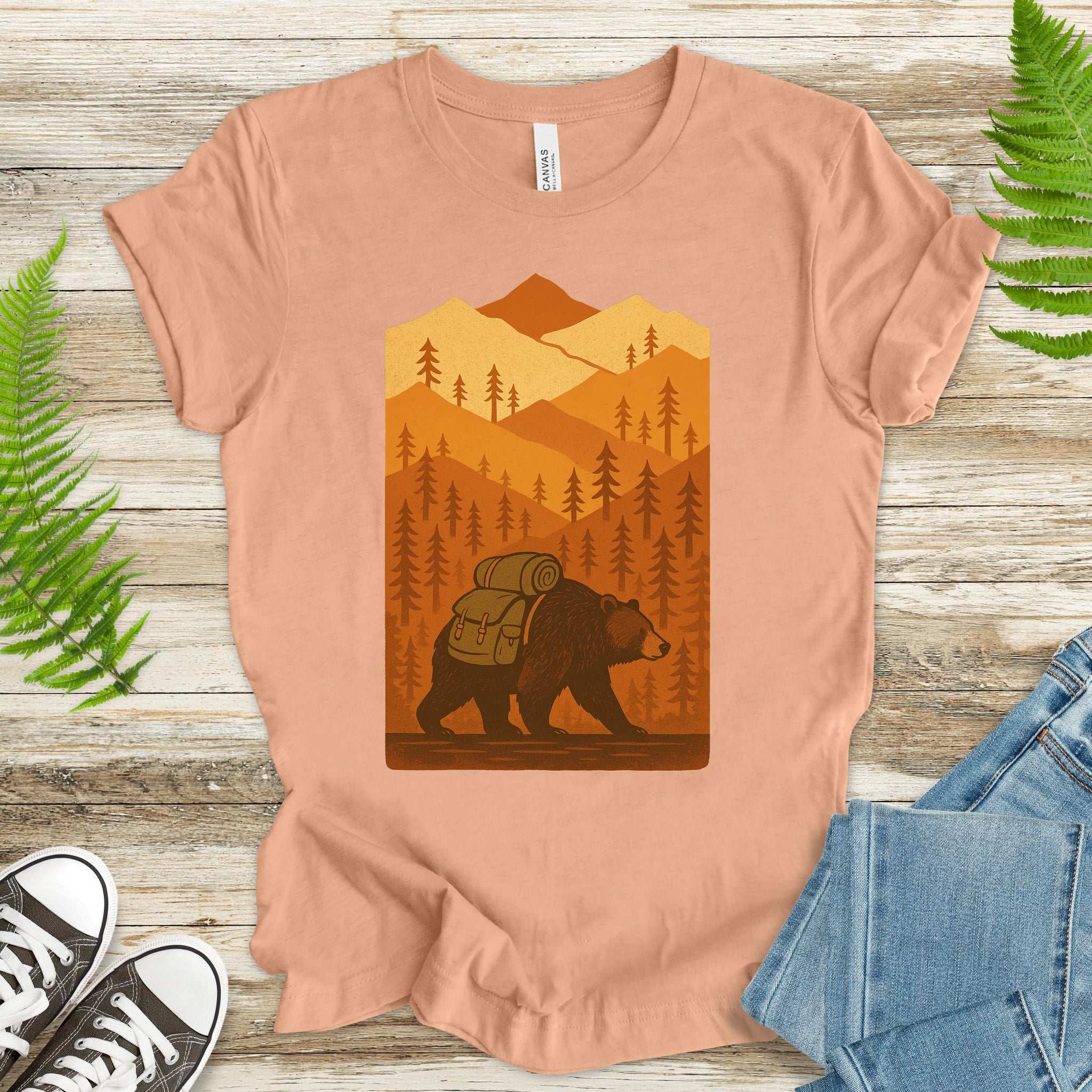 Hiking Bear Sweatshirt – Autumn National Park Cozy Vibes