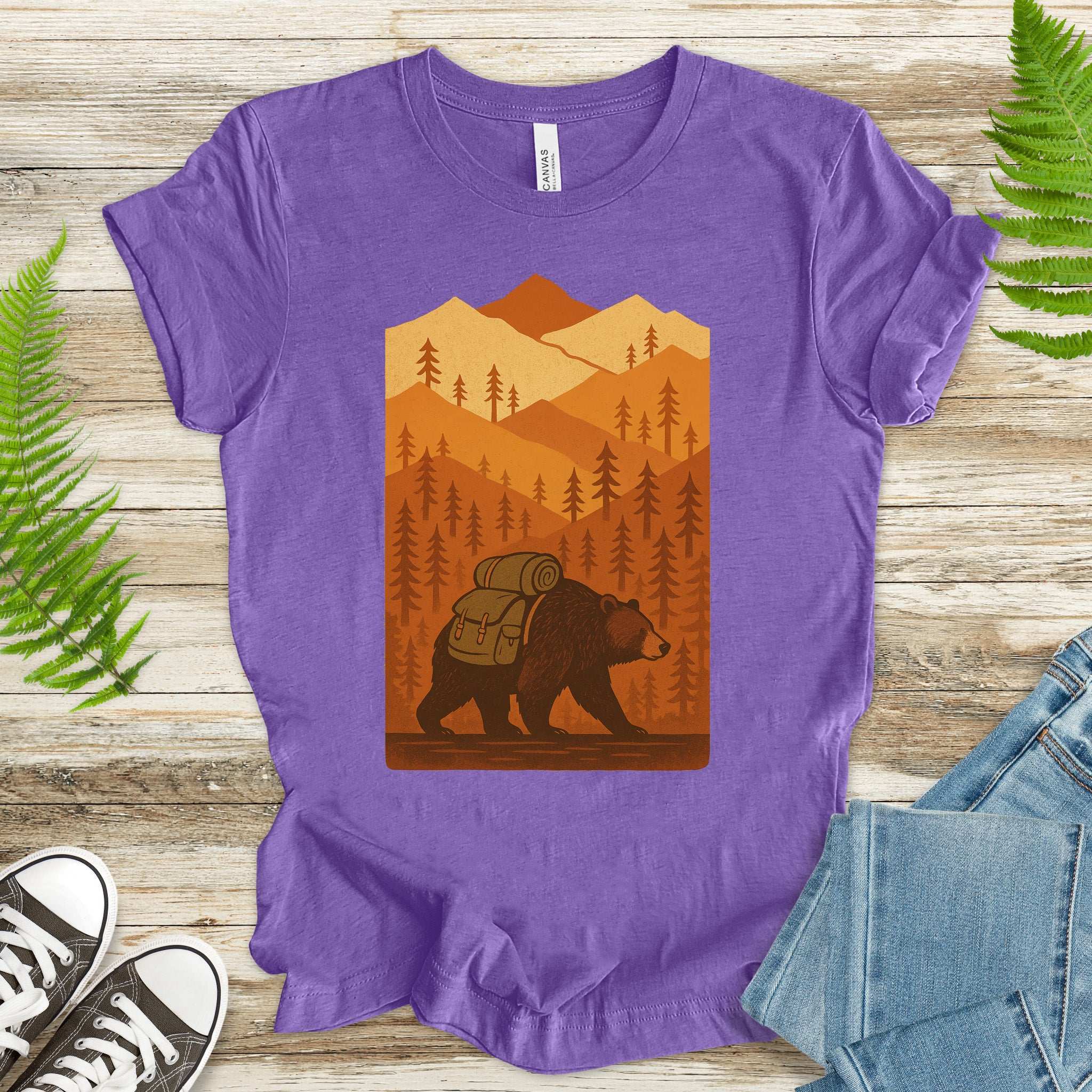 Hiking Bear Sweatshirt – Autumn National Park Cozy Vibes