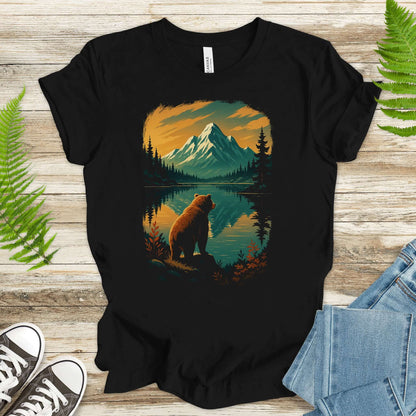 Alaskan Bear Lake View T-Shirt – Wildlife Hiking Shirt