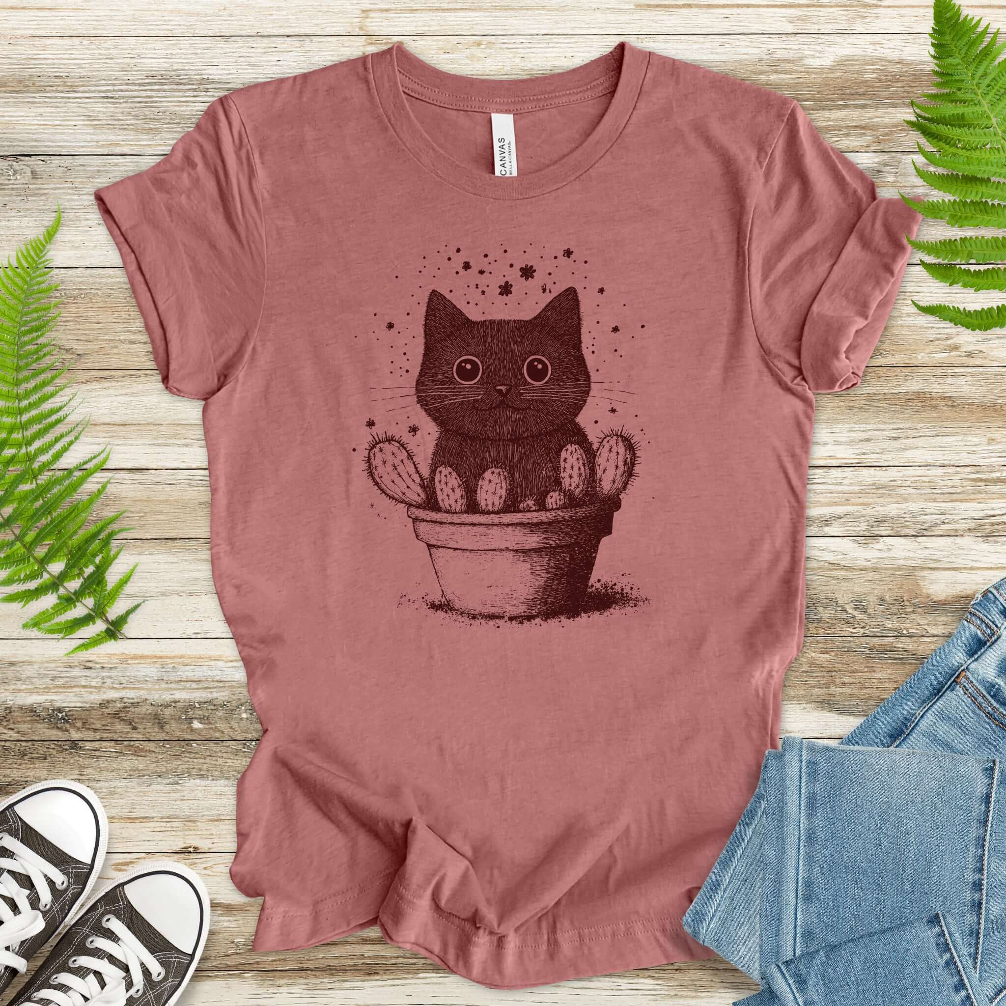 Cactus Cat Confusion T-Shirt