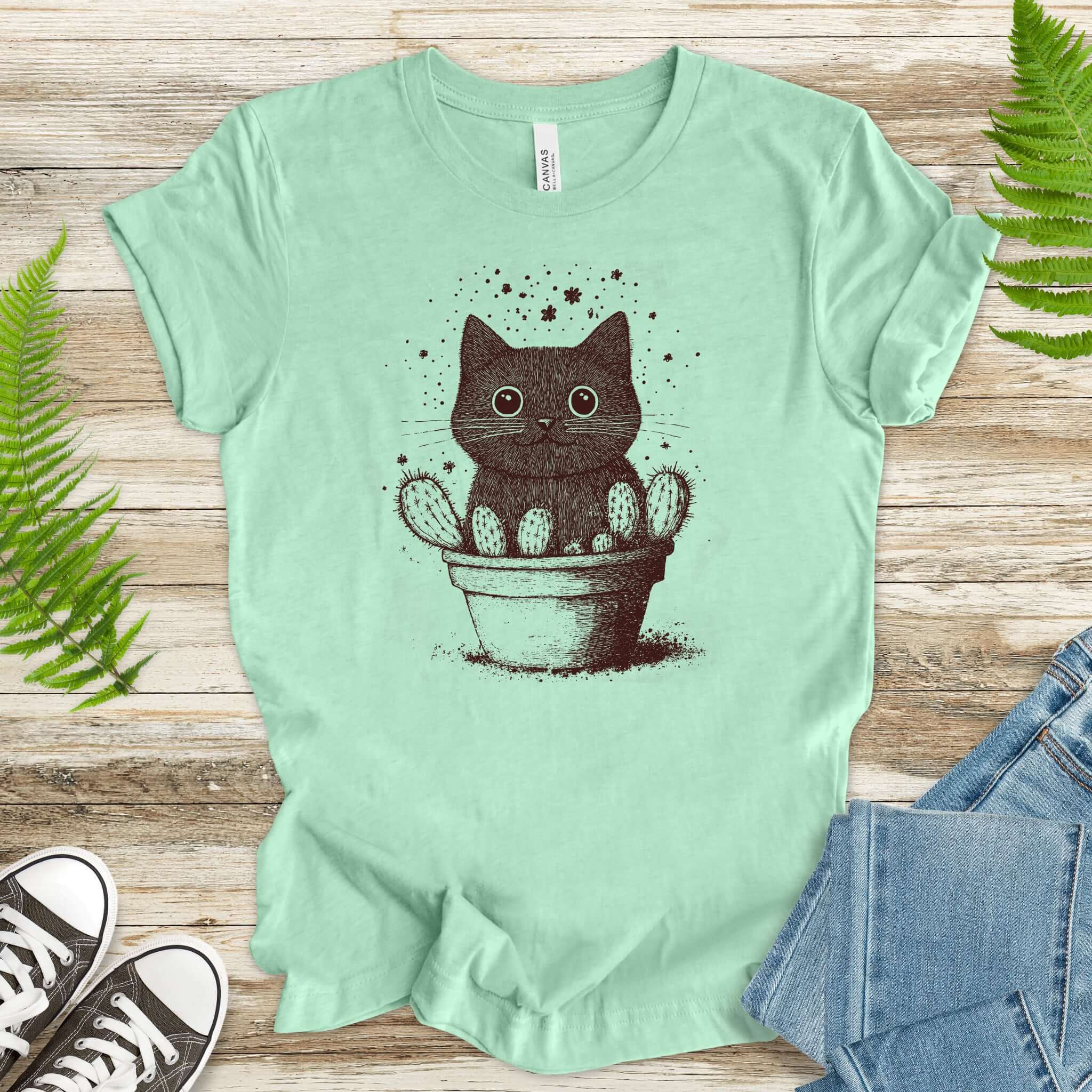 Cactus Cat Confusion T-Shirt