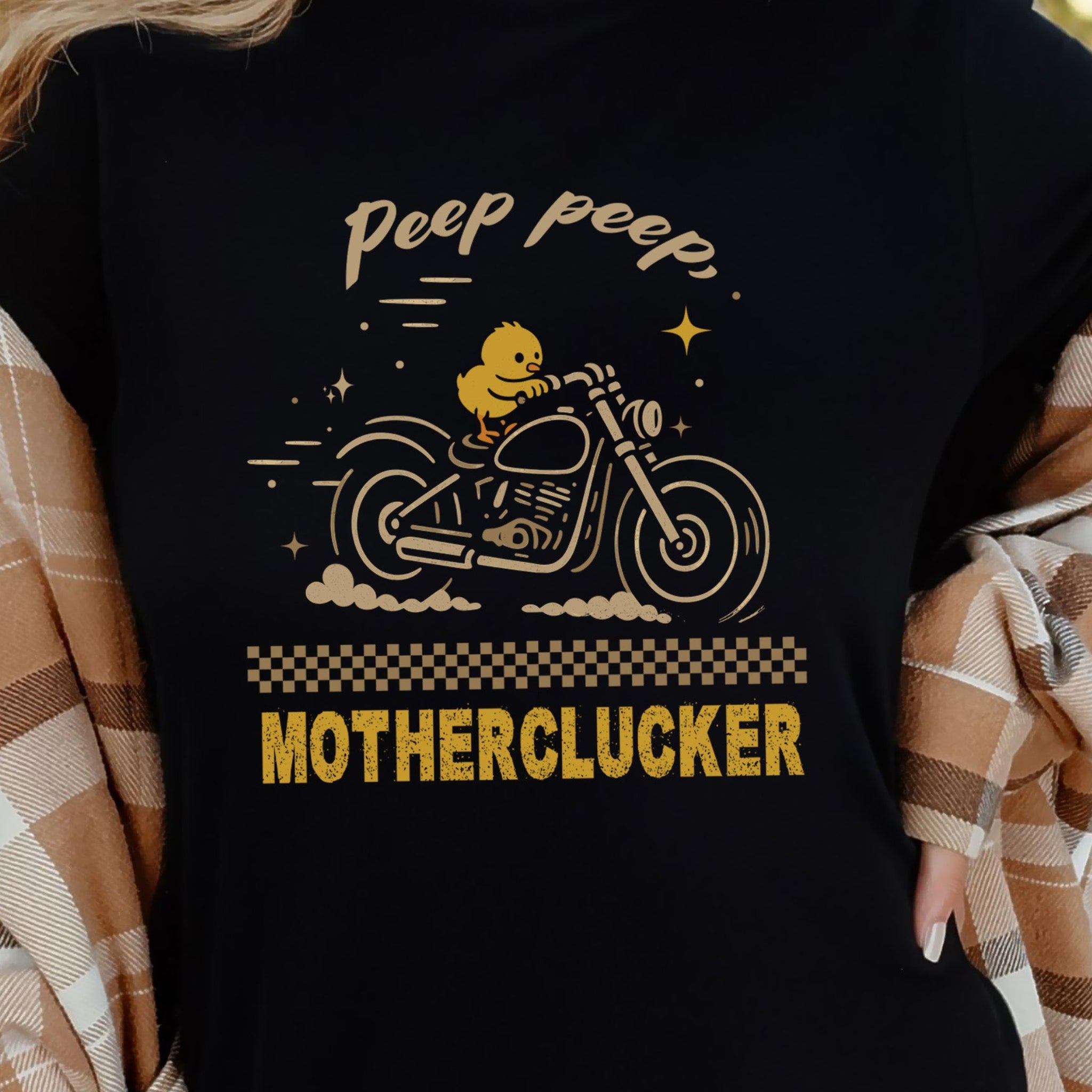 Funny Chicken Meme T-Shirt – Chick on Motorcycle Gift Tee for Chicken Lovers