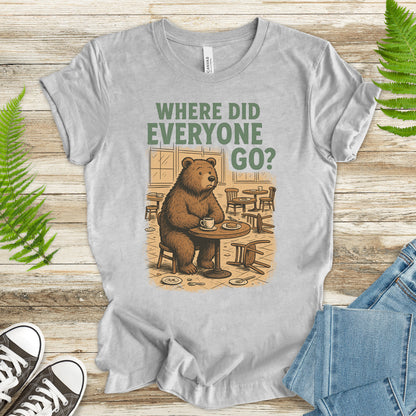 Confused Bear Coffee T-Shirt – Funny Vintage Café Animal Tee