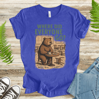 Confused Bear Coffee T-Shirt – Funny Vintage Café Animal Tee