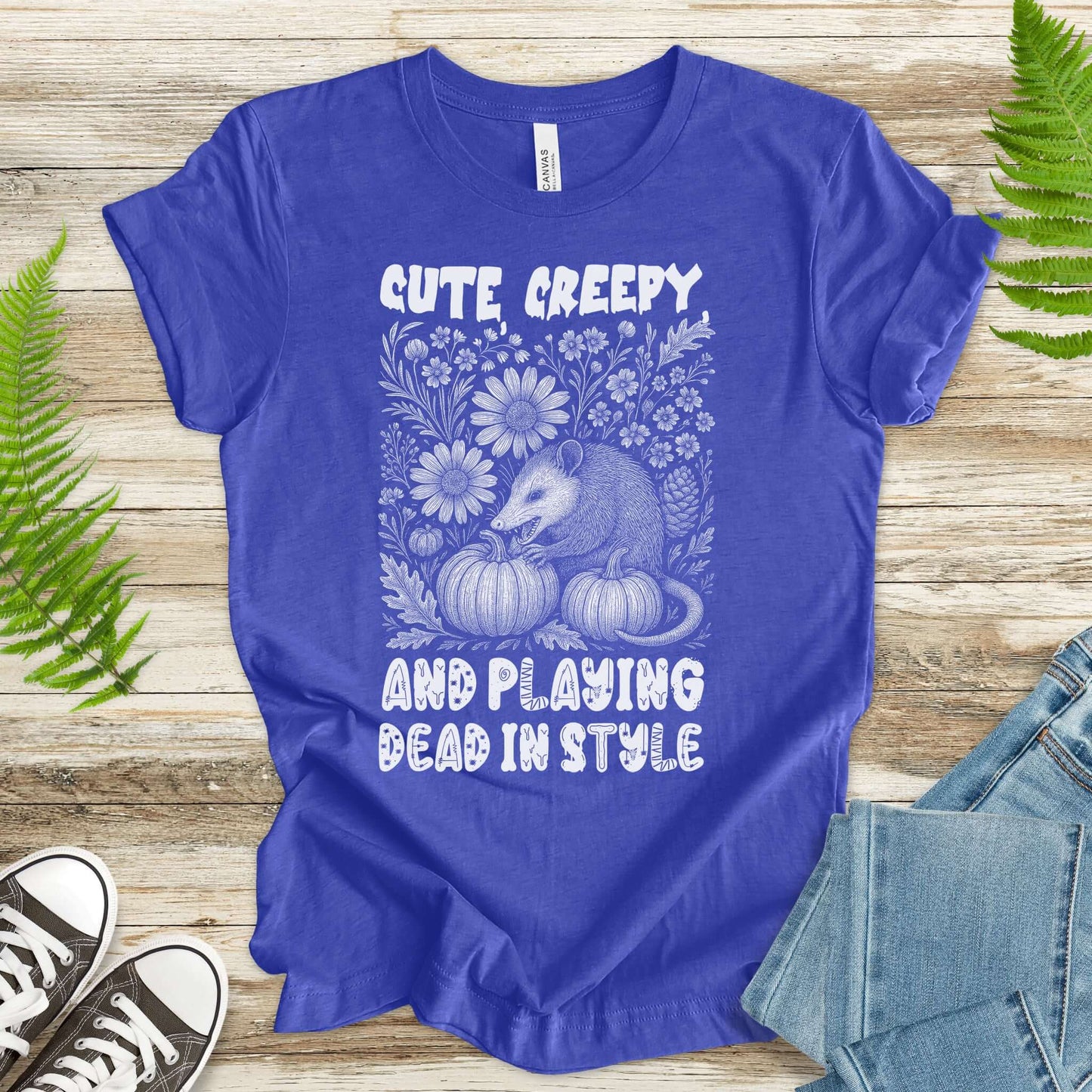 Cute Creepy Opossum Halloween Shirt – Funny Possum Lover Fall Tee