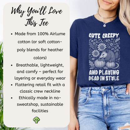 Cute Creepy Opossum Halloween Shirt – Funny Possum Lover Fall Tee