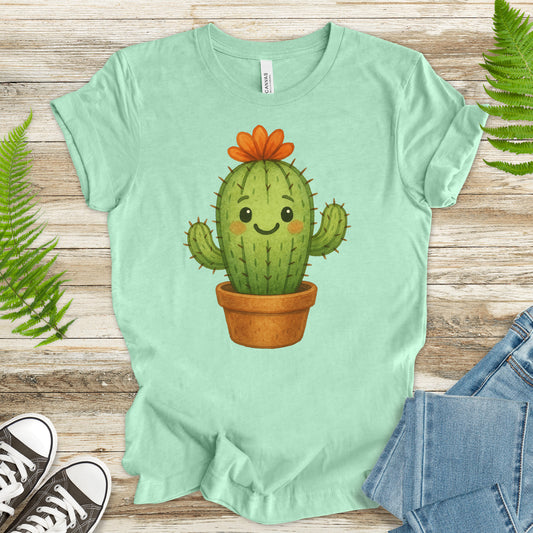 Watercolor Cactus T-Shirt – Cute Succulent Lover Gift & Botanical Vibes