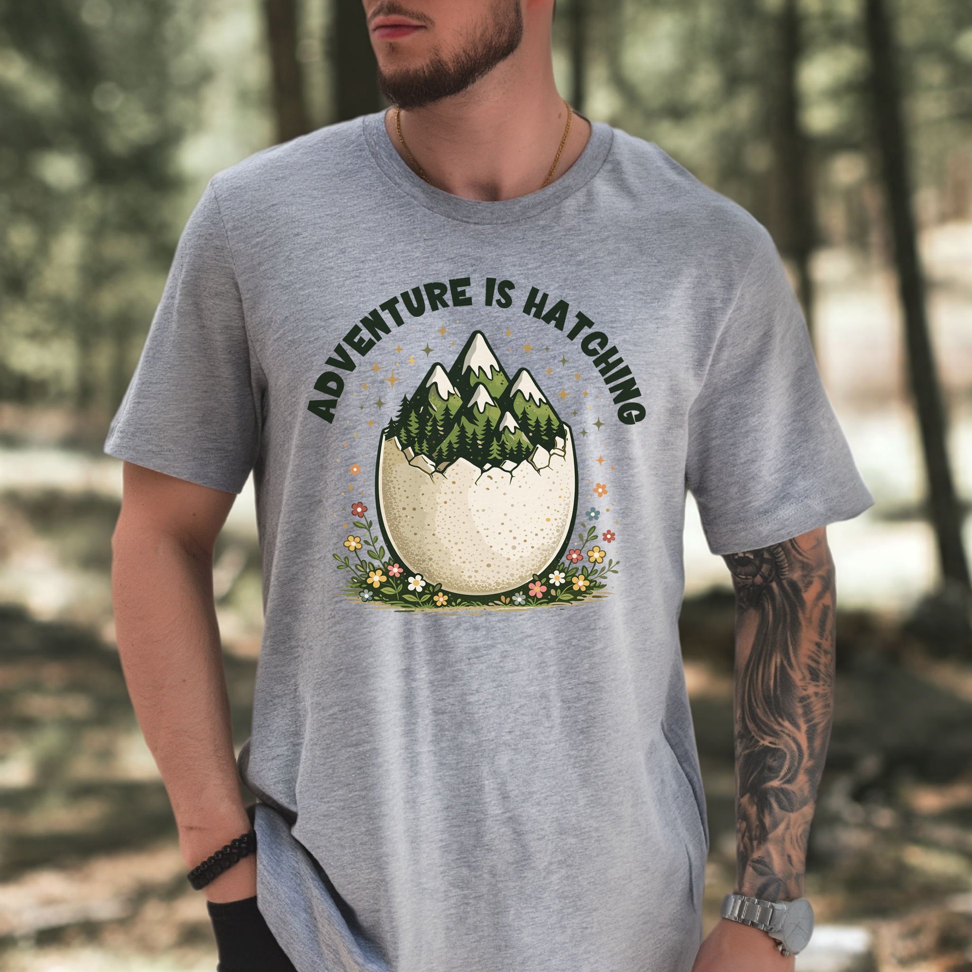 Adventure Is Hatching T-Shirt Easter Mountain Hiking Nature Gift