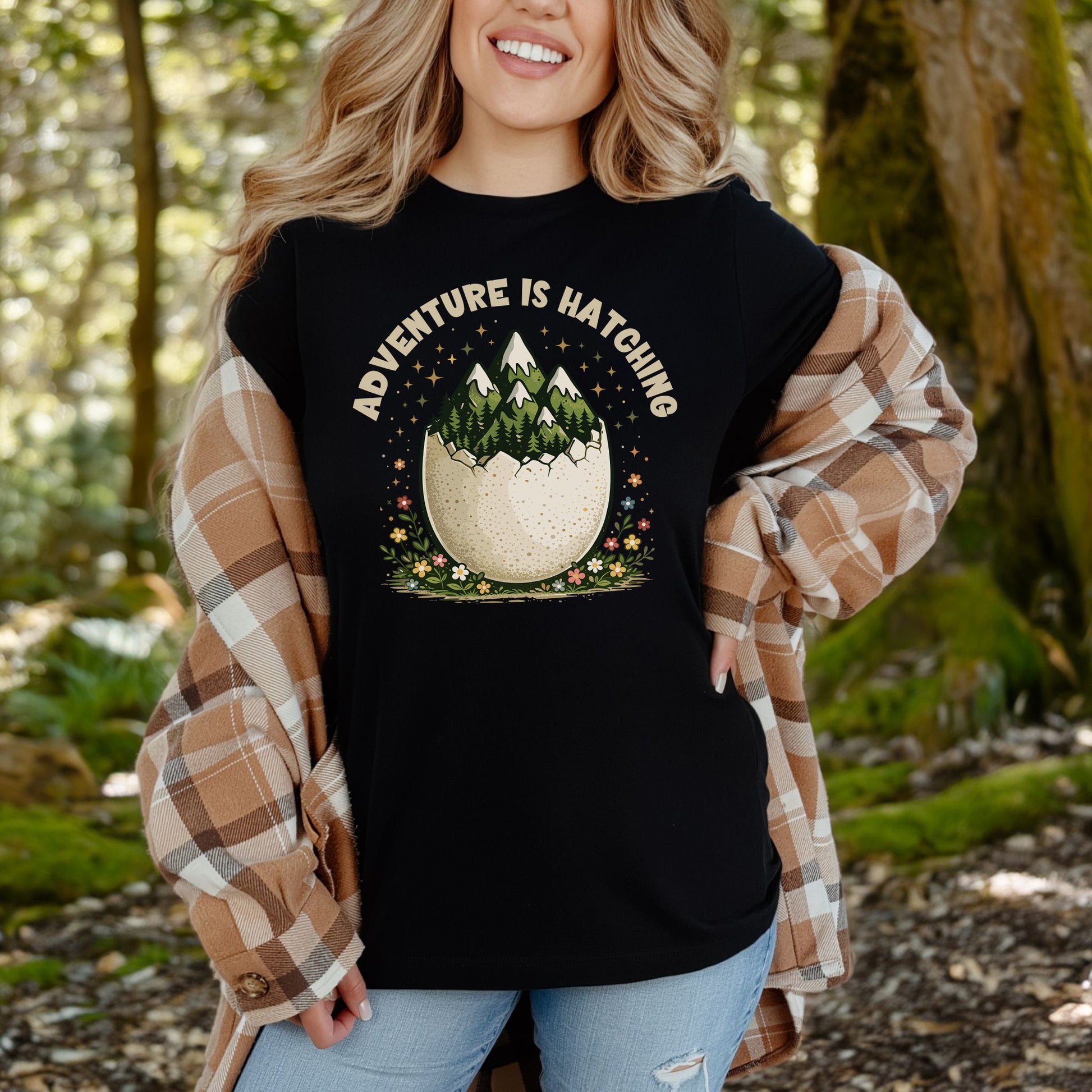 Adventure Is Hatching T-Shirt Easter Mountain Hiking Nature Gift
