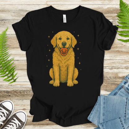 Golden Retriever Pacifier T-Shirt – Funny Retro Dog Lover Tee