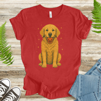 Golden Retriever Pacifier T-Shirt – Funny Retro Dog Lover Tee