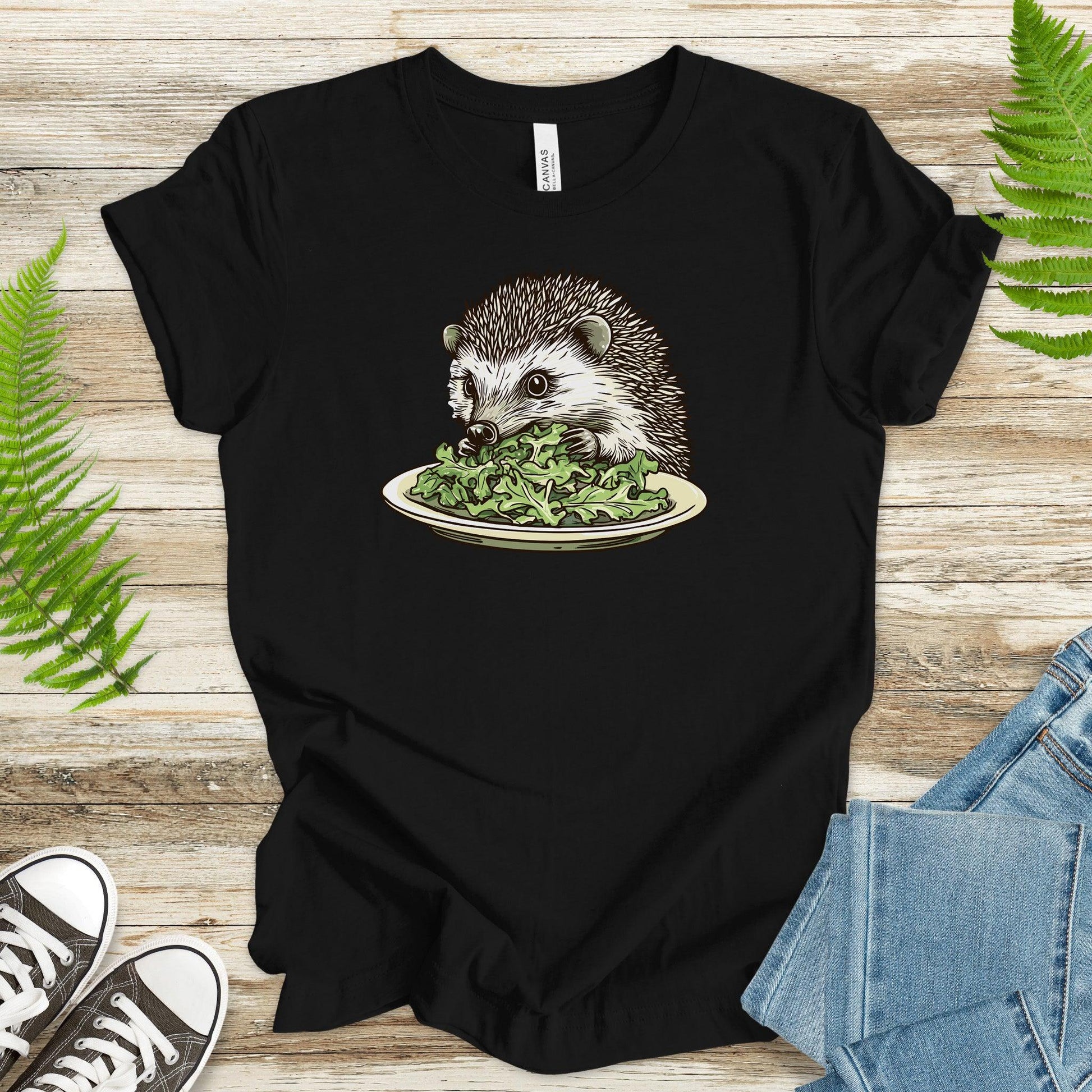 Hedgehog Eating Salad T-Shirt - TShirtree