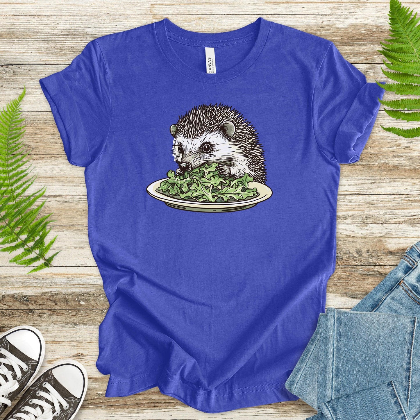 Hedgehog Eating Salad T-Shirt - TShirtree