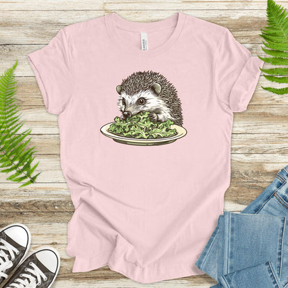 Hedgehog Eating Salad T-Shirt - TShirtree