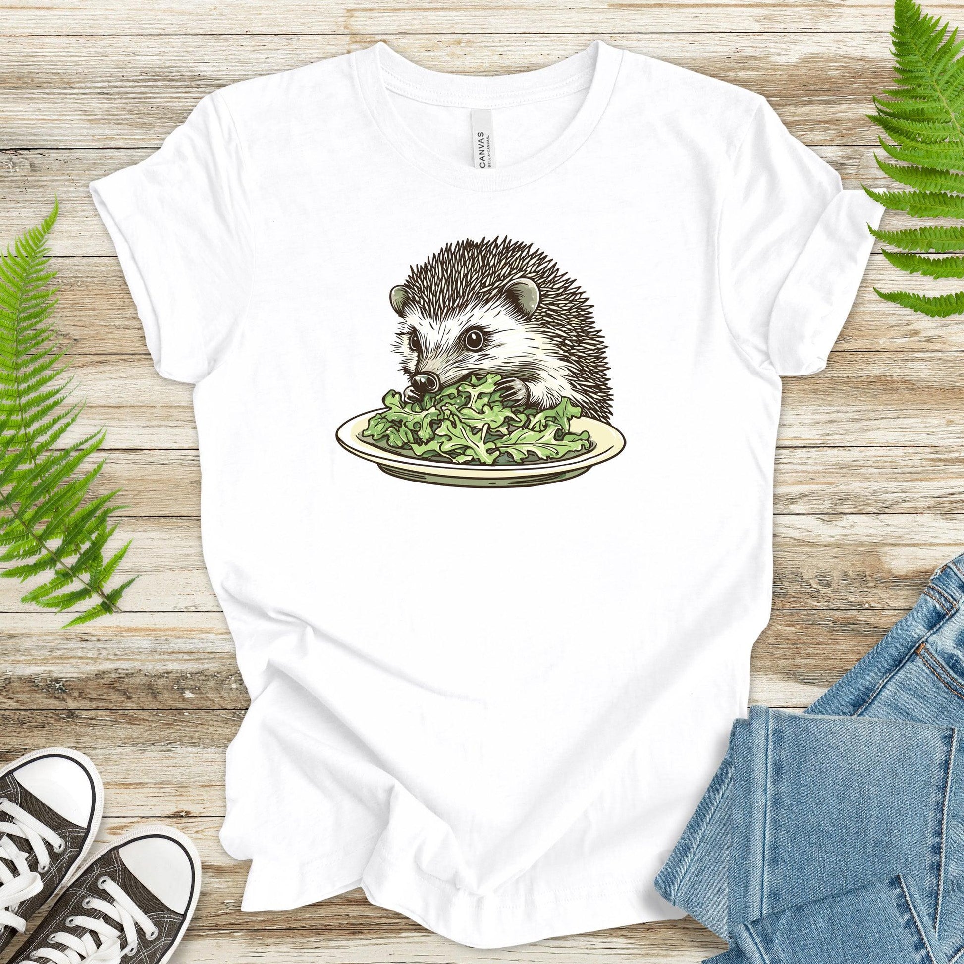 Hedgehog Eating Salad T-Shirt - TShirtree